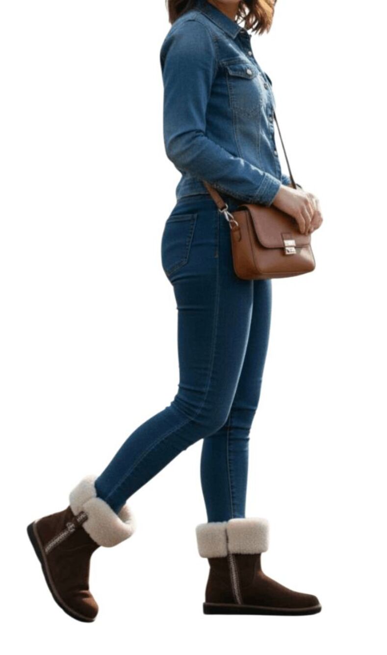 UGG Metro Tas Espresso Brown Shearling Winter Boot Size 7